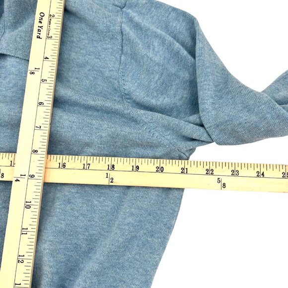 Liz Claiborne Lizsport Blue Cotton Collared Sweater With Button Front XL - Picture 4 of 6
